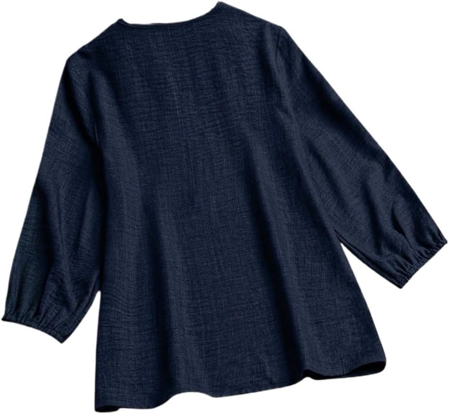 Women's Classic-Fit Shirt Color V-Neck Zip-Up Blouse