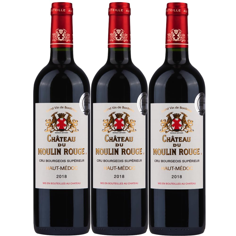 Château du Moulin Rouge 2018 Cru Bourgeois Supérieur Rotwein 3x0,75l