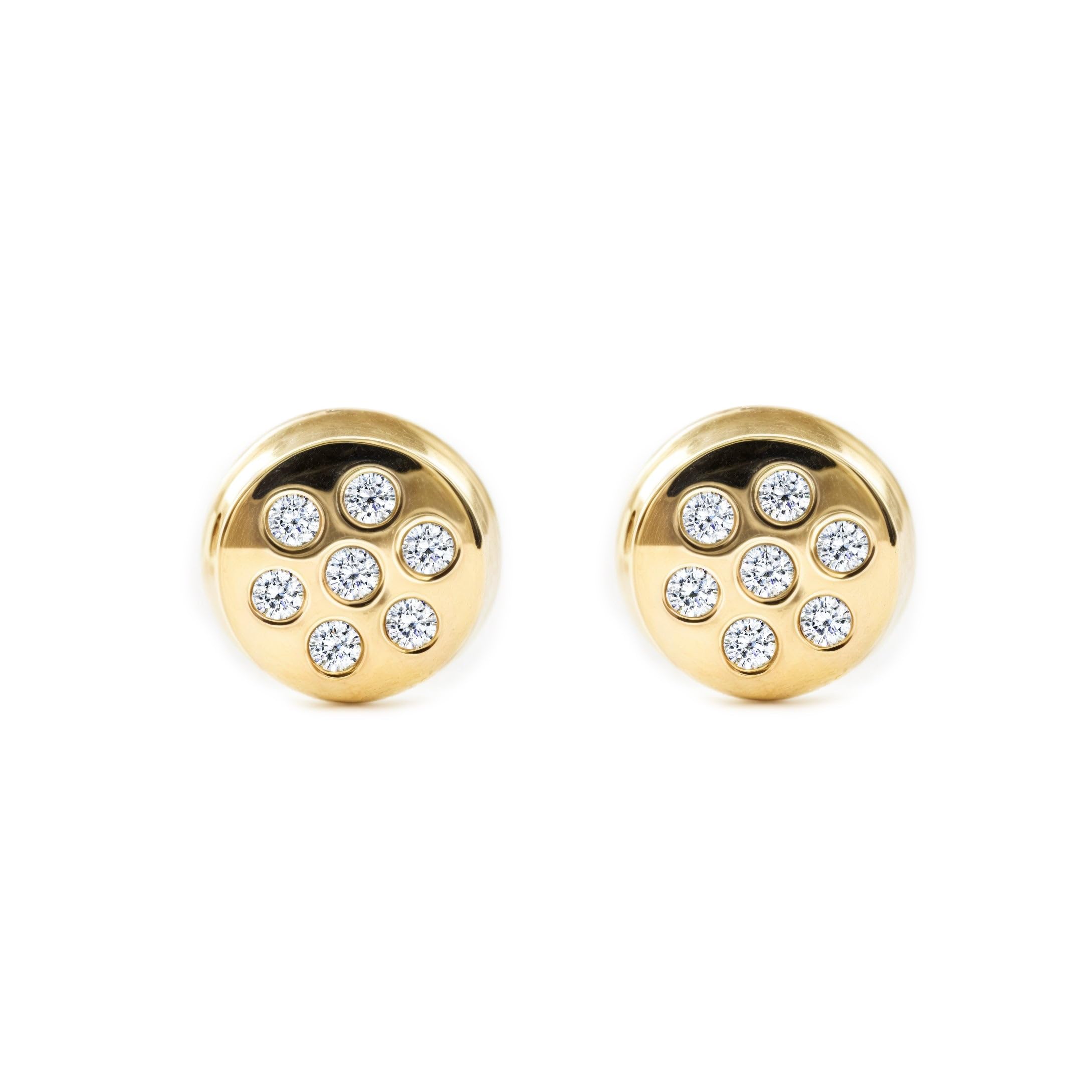 Pendientes bebe redondos oro 9 kts con rosca de seguridad para evitar pérdidas 8