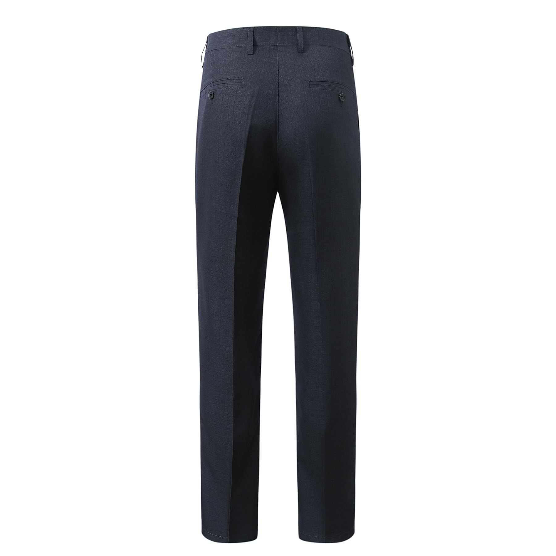 Allthemen Homme Pantalon de Costume Taille Haute Couleur Uni Pants Droit Formal Coupe Ajustée avec Poches