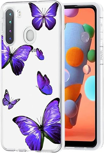 Miniatura 1 de Funda transparente compatible con Galaxy A21, Samsung A21 para niñas y mujeres, bonita funda protectora de TPU suave a prueba de golpes para Samsung