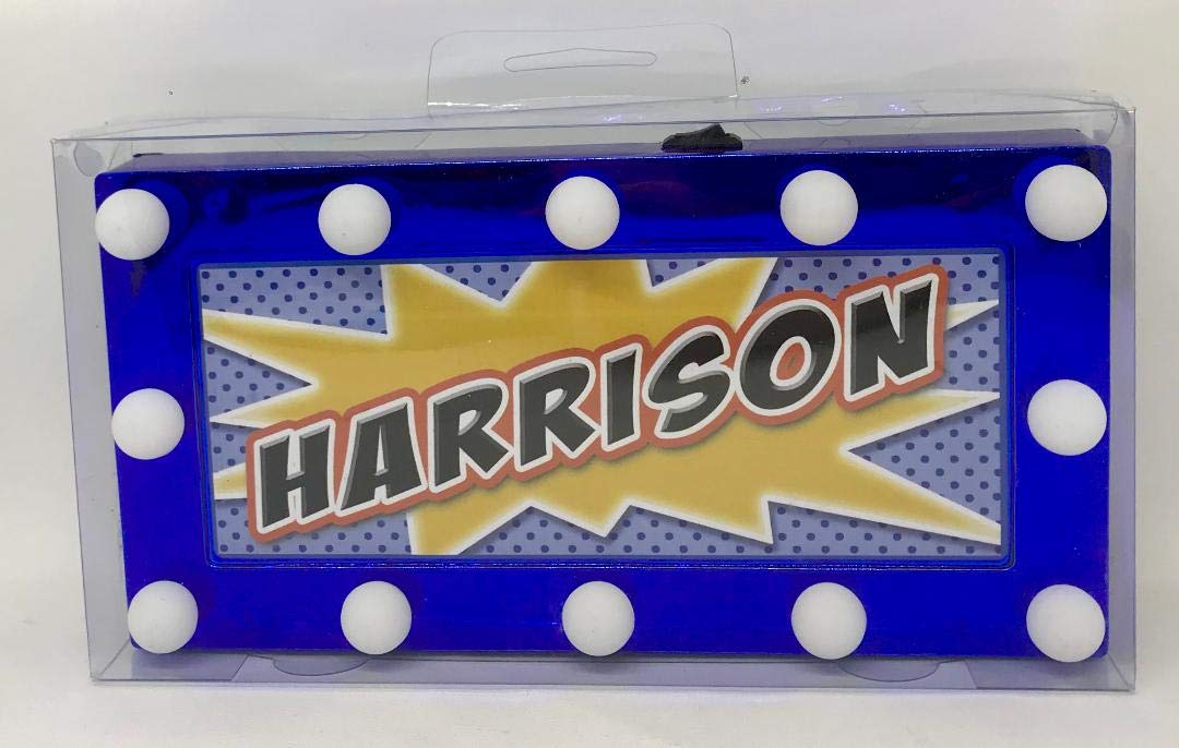 Harrison Childrens LED Personalised Name in Lights Room Sign
