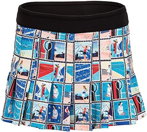 Lucky In Love Poster Girl Pleated Turquoise Womens Tennis Skirt Turquoise 409