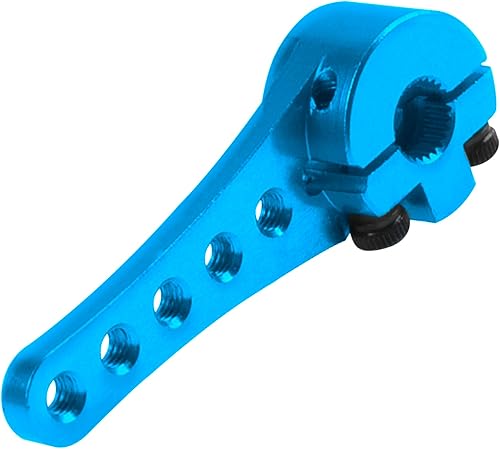 Miniatura 5 de Paquete de 3 servo de aluminio 25T servo brazo de dirección largo compatible con Futaba Savox Power HD Xcore 18 110 TRX4 SCX10 RC Crawler (azul)