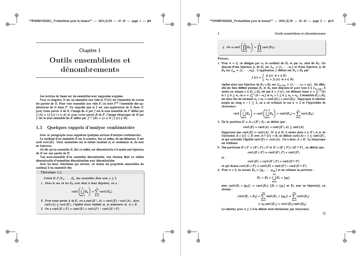 Probabilités pour la Licence: Cours complet avec 200 exercices corrigés