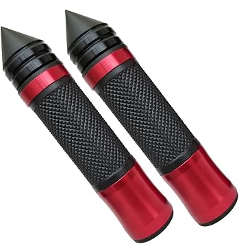 Hand Gel Comfort Grips Compatible with Suzuki GSXR 600 750 Black Red 1997-2026 Spiked Red Bar Ends, GSXR600 GSXR750
