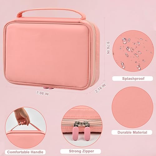 Miniatura 2 de Peciue Caja organizadora de joyas de viaje, cajas de soporte para adornos para mujeres, bolsas de almacenamiento con cremallera para collares,