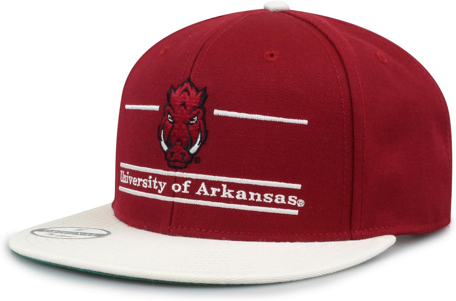 The Game NCAA Licensed, Arkansas Razorbacks Flat Brim Snapback Hat - Image 3