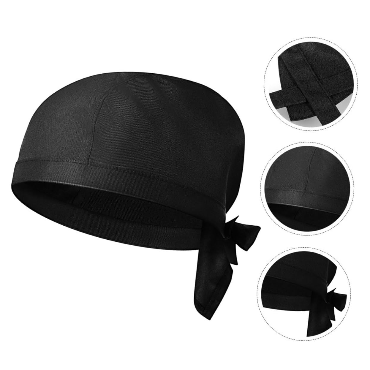 PartyKindom Cappello da Cucina Nero in Cotone 10 Pezzi, Unisex | Design Semplice e Creativo, Comodo da Indossare, per Cuochi e Camerieri