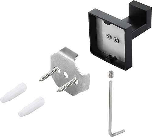 Miniatura 34 de Ganchos para toallas para baños, gancho negro mate para toallas de cocina y baño, gancho de acero inoxidable SUS304, ganchos resistentes para colgar