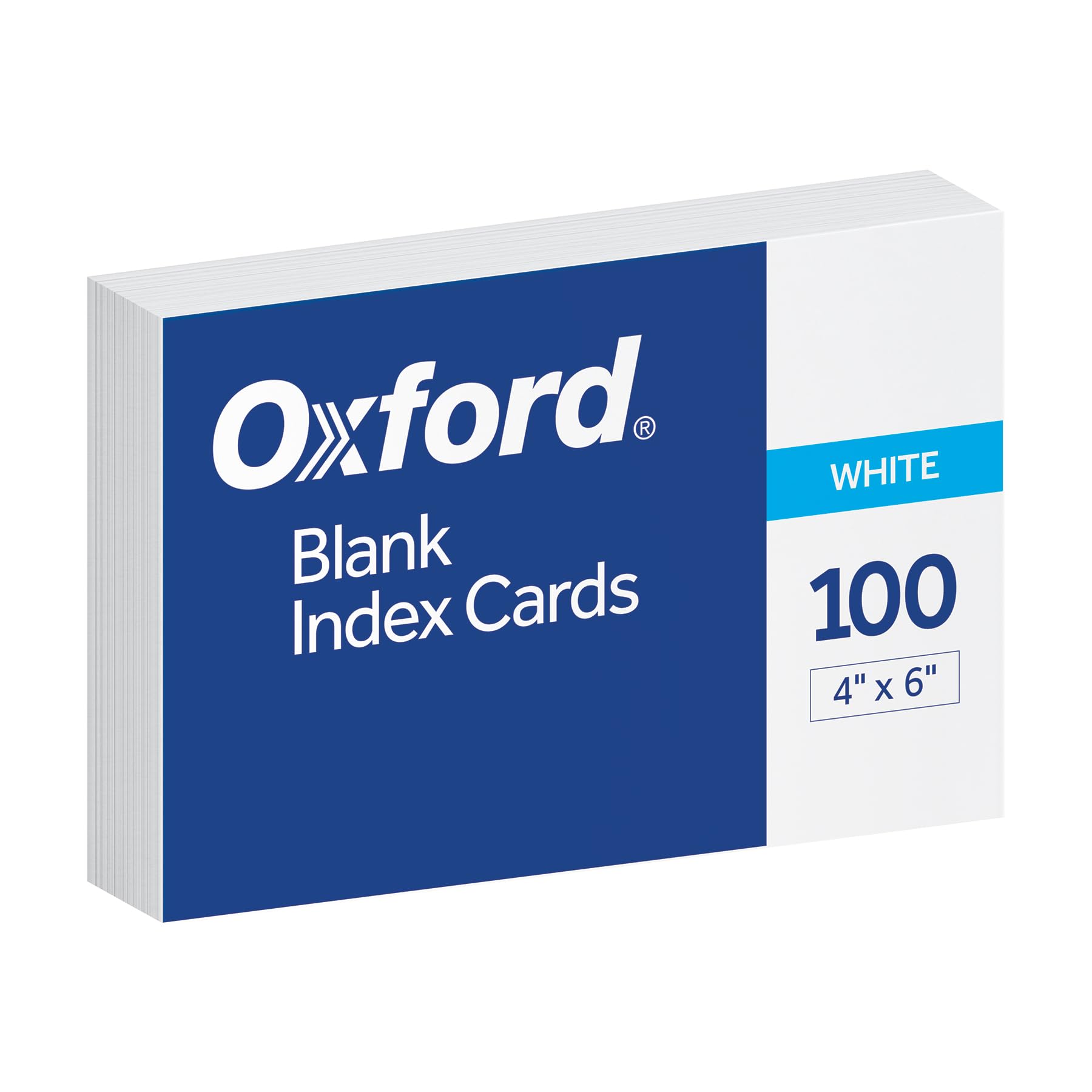 Oxford Blank Index Cards, 4" x 6", White, 100 Per Pack (40156-SP)