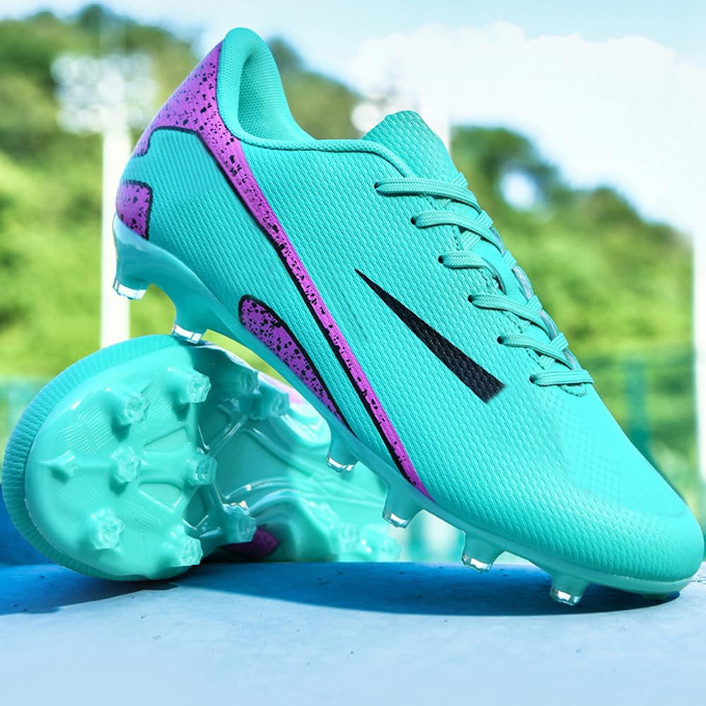 Zapatillas de Fútbol Mujer Spike Aire Libre Atletismo Entrenamiento Botas Profesionales Calzado de Fútbol Tacos de fútbol Deportivas Unisex Azul 39 EU