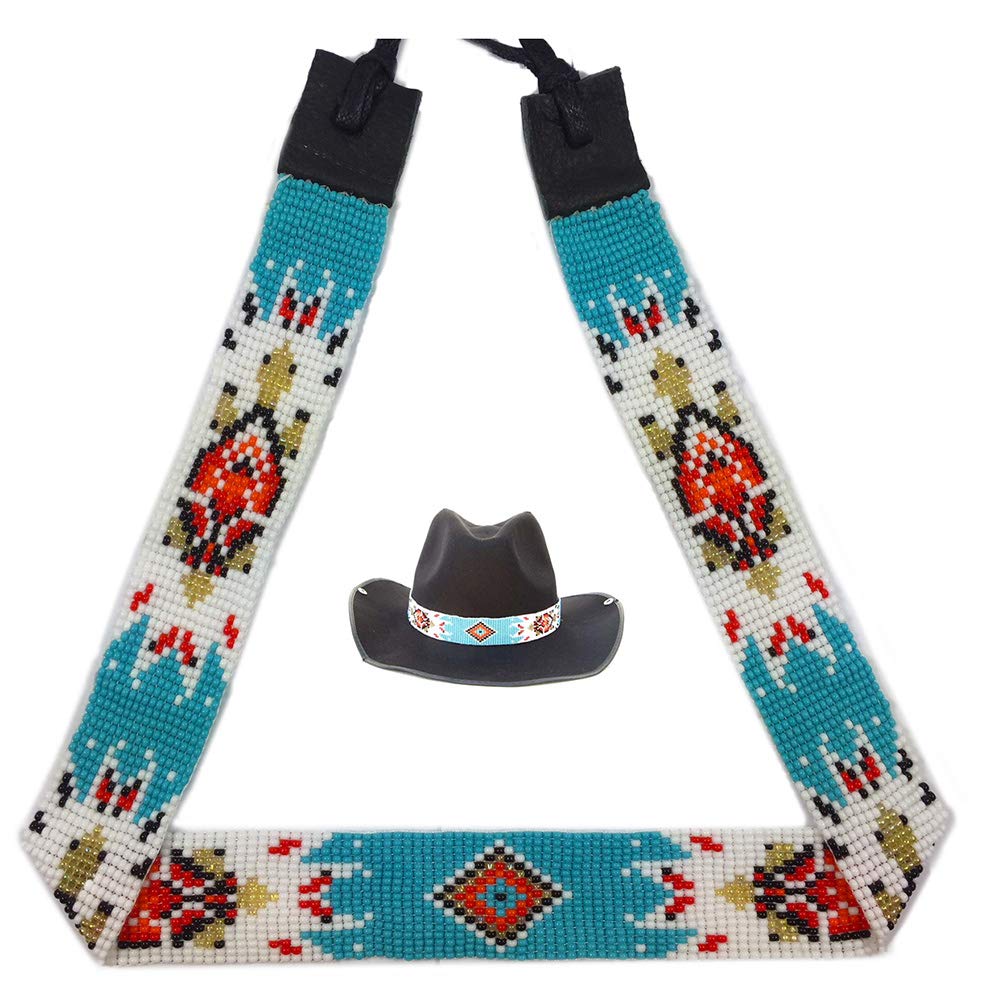 Cowboy Western Beaded Hat Band Rodeo Style Handmade