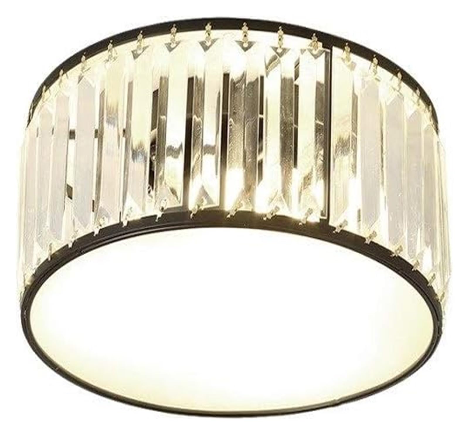 LYMSXAZOU Lamp Modern Crystal Ceiling Light V-intage Living Room LED Flush Mounted Fixture Compatible with Bedroom Kitchen Study Room,Modern Pendant Lighting