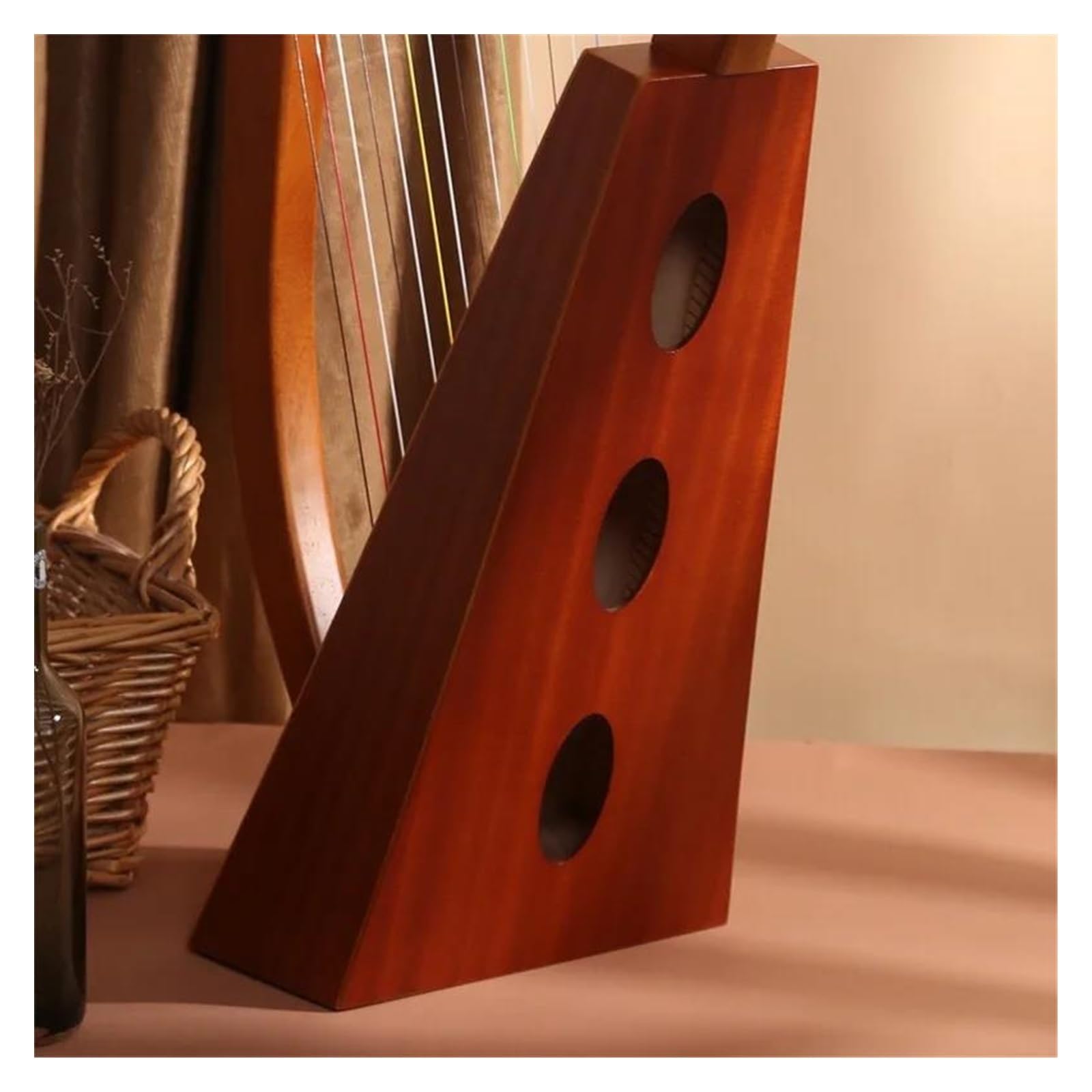 Anfänger harfe 15/19 Saiten Chromatische Leier Tragbare Harfe Holzleier Mit Zubehör Anfänger Saiteninstrumente Schöne Geschenke(19 strings)