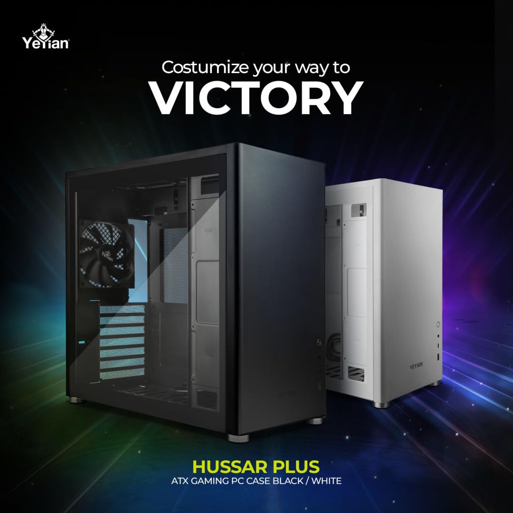 PC Gamer Hussar Plus Scaffale ATX Mini ITX Tempered Glass - Dettaglio