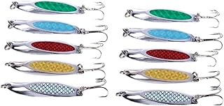 INOOMP 10 Pcs Fishing Lures for Bass Sequins Lures Artificial Fish Lures Sequins Fishing Lures Bait Striped Bass Sea Fishing Metal Baits Fishing Lures