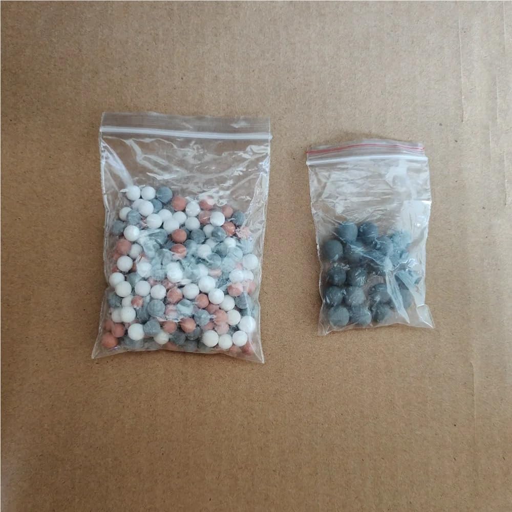 Piedras de filtro purificadoras para cabezal de ducha, cuentas minerales y bolas para filtración de agua, repuesto para cabezales de ducha filtrados, experiencia de baño de calidad de spa