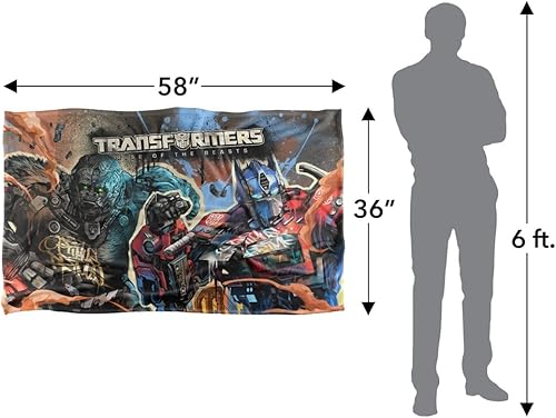 Vista 5 de Transformers: Rise of The Beasts - Manta de 36 x 58 pulgadas Optimus Prime Primal Mural Silky Touch Super Soft
