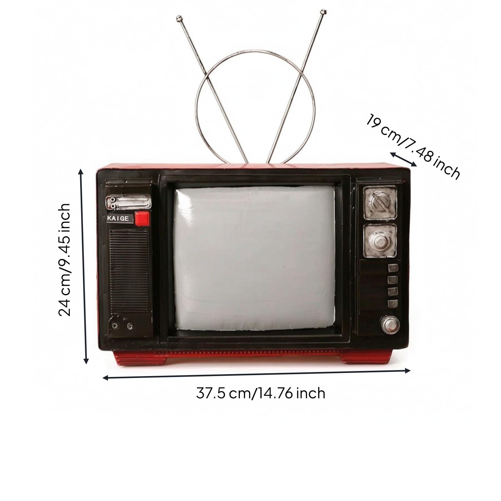 Colcolo Sammlergeeignet Modell Nostalgischer Vintage-Look, Fernseher, Miniatur-Fernsehgerät, für Schreibtisch, Café,