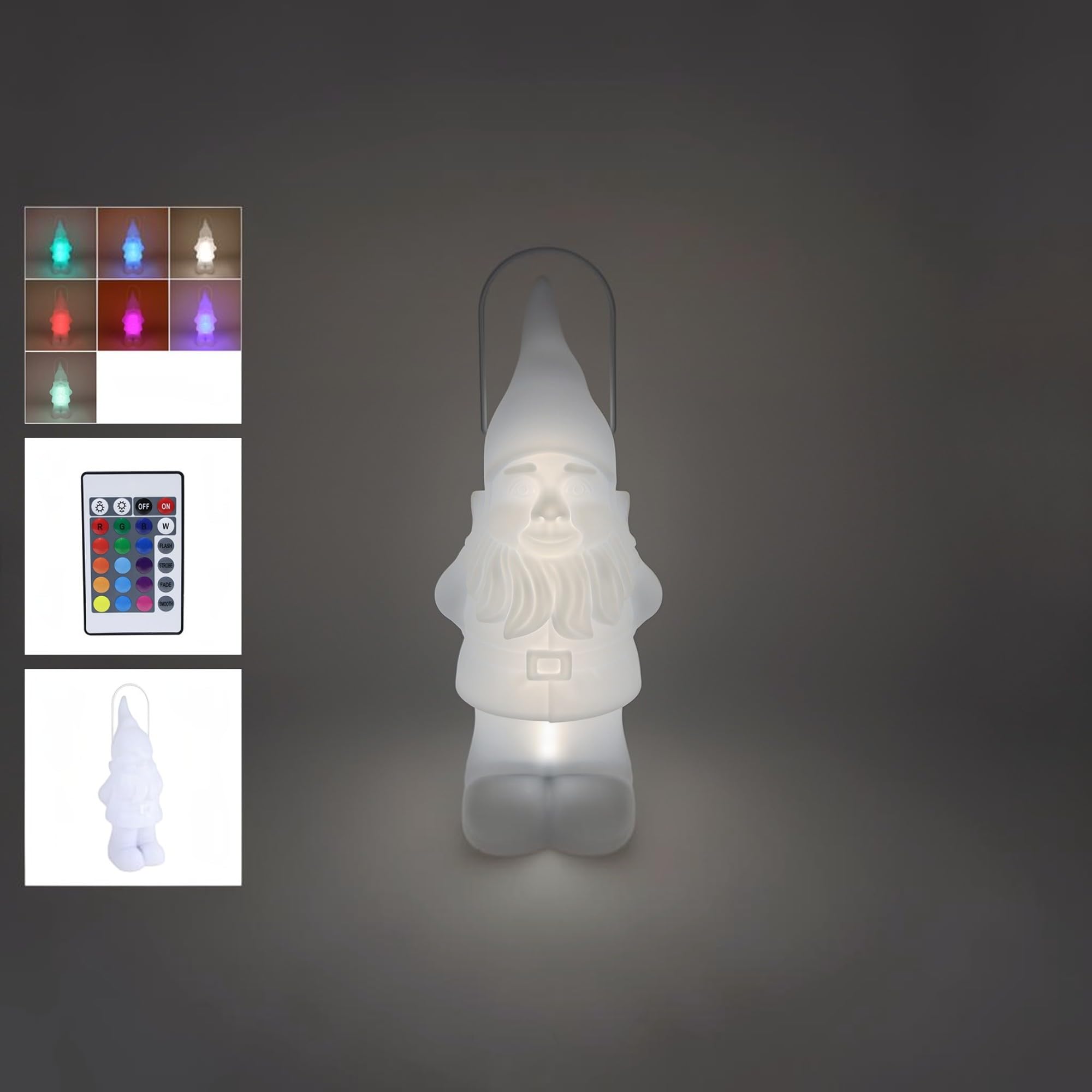 Van Manen LED Solar Gartenzwerg XXL (51cm) – Moderne Multicolor Outdoor Lampe IP44 mit Fernbedienung & Lichtsensor – Wetterfeste Solarleuchte & USB wiederaufladbar (Höhe: 51 cm)