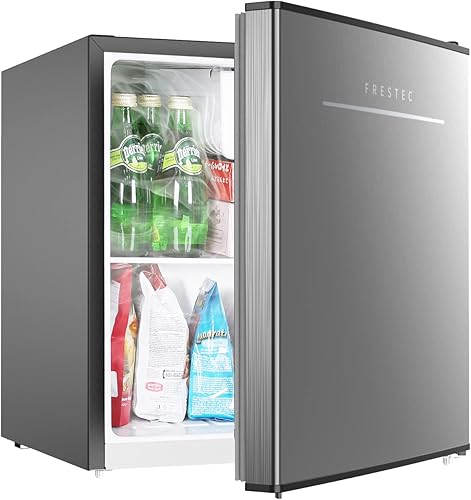 Frestec Mini refrigerador de 1.7 pies cúbicos con congelador, mini refrigerador para dormitorio, refrigerador pequeño, refrigeradores de dormitorio Frestec Mini refrigerador de 1.7 pies cúbicos con congelador, mini refrigerador para dormitorio, refrigerador pequeño, refrigeradores de dormitorio