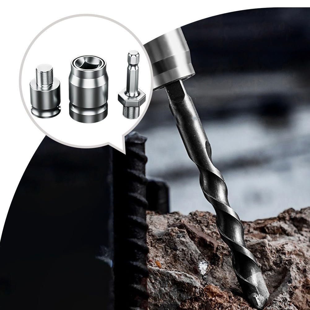 Adaptador Taladro a Martillo 3pcs para acero Aleación Adaptador