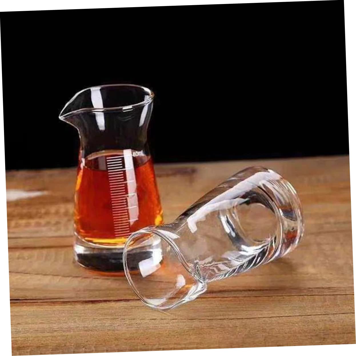 Garneck Caraffe Graduate in da 80 Ml Misurino per Liquidi Brocca Graduata Becher Tazze per La Misurazione di Liquidi Tazza per La Miscelazione E La Misurazione