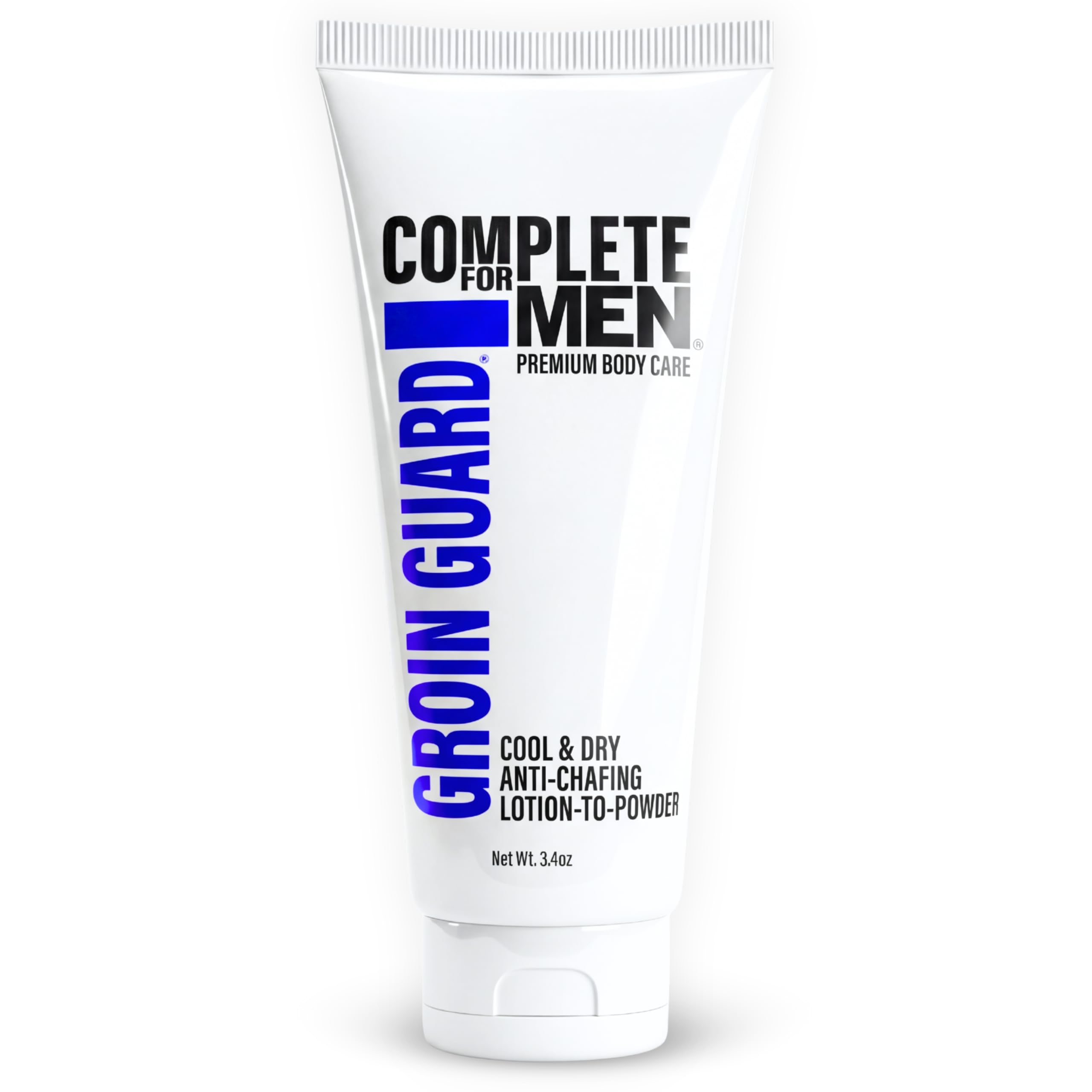 COMPLETE FOR MEN - Groin Guard Anti Chafing Cream: Talc Free, Aluminum Free, Natural Odor Control Cream for Men, Non Greasy, Cool & Dry, Friction