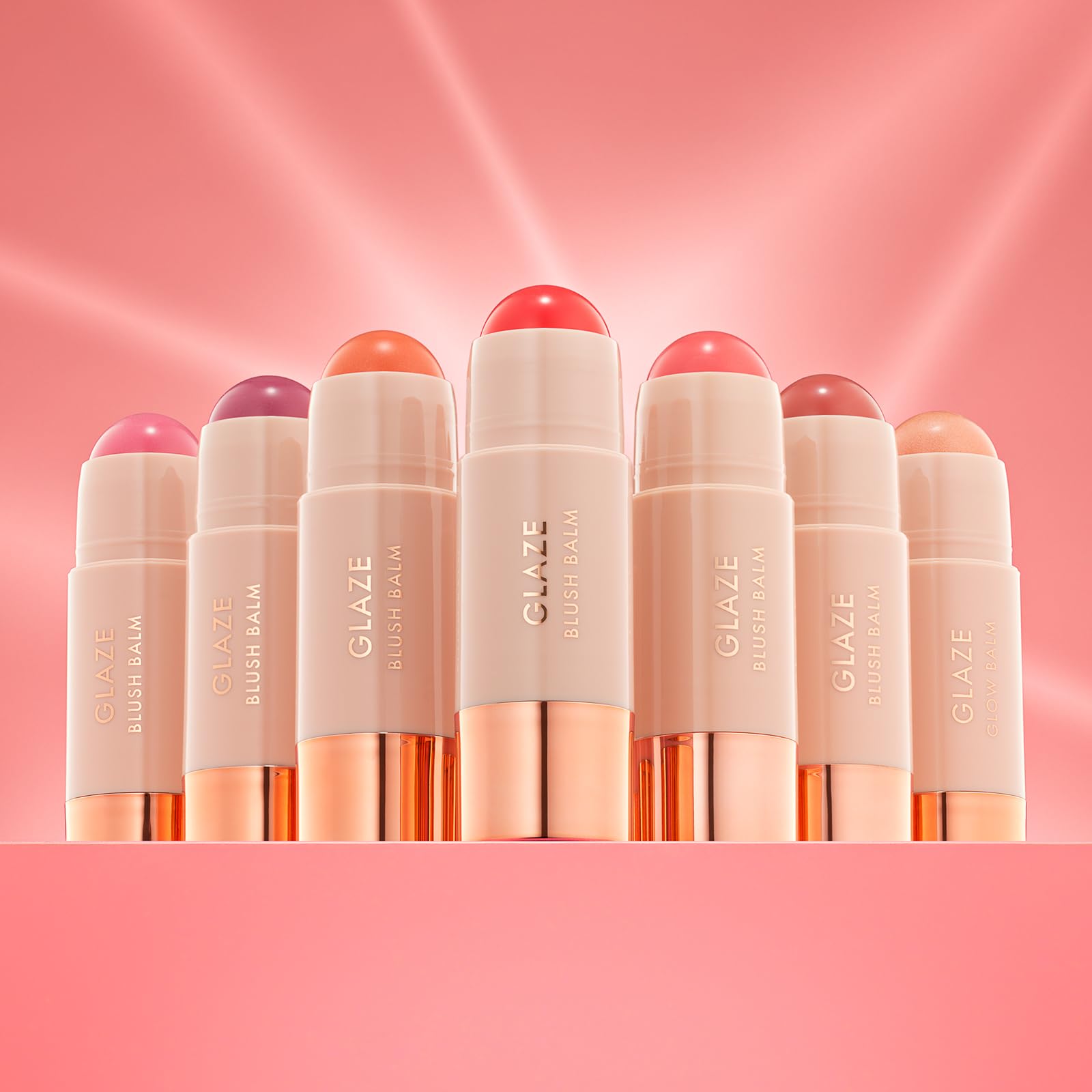 Bellamianta Glaze Blush & Glow Balm, baume brillant, 5 g, multi-usage pour les joues, les lèvres et les yeux, blush, ingrédients qui aiment la peau, beurre de karité et huile d'avocat (rose du désert)