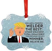 Vista 151 de Andaz Press Presidente Donald Trump Fancy Frame Recuerdo Adorno de Navidad, Regalo de broma de Técnico de Farmacia, 1 paquete, divertidas ideas