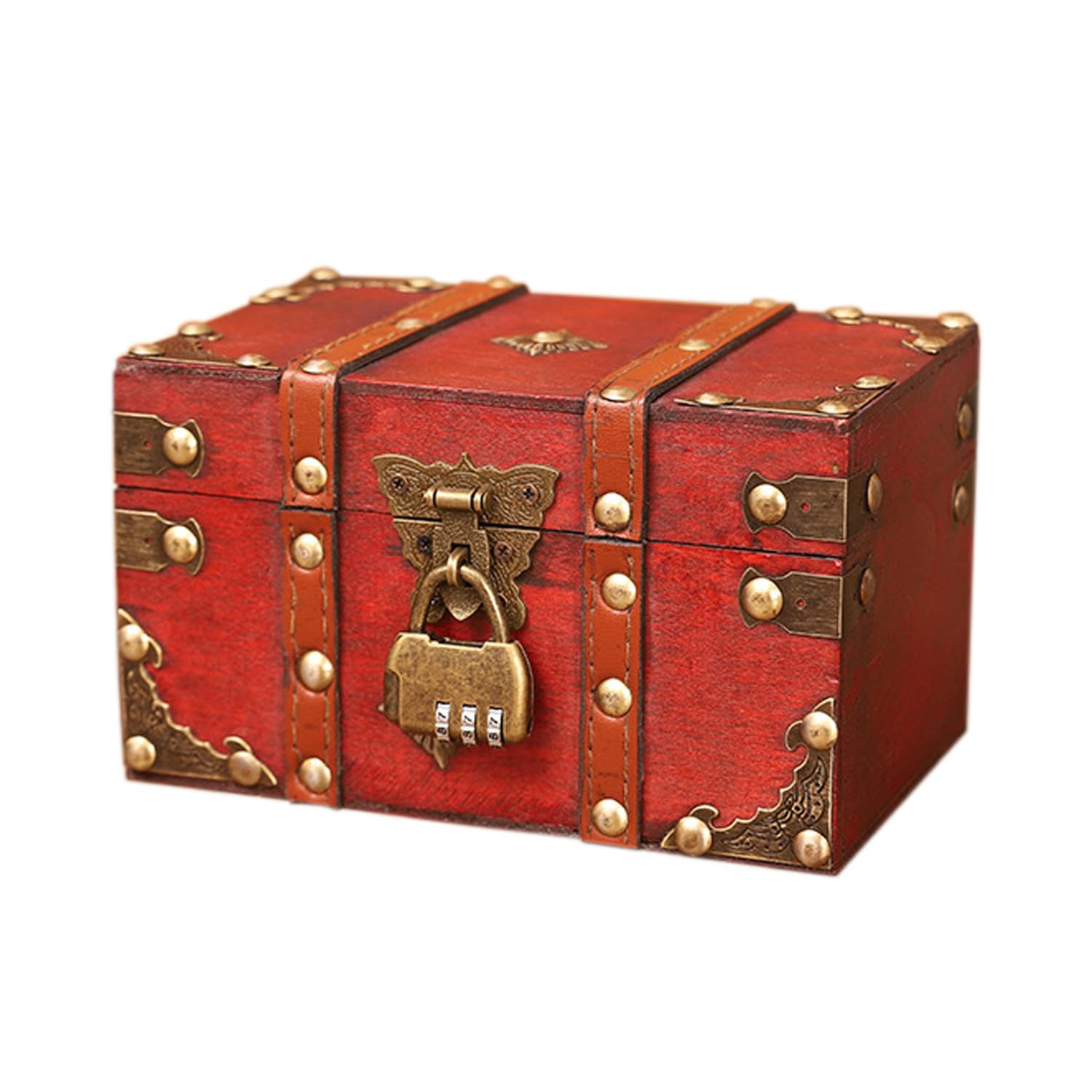 ELLDOO Scatola Portagioie In Legno Vintage – Stile Pirata Per Ricordi E Pietre Chakra