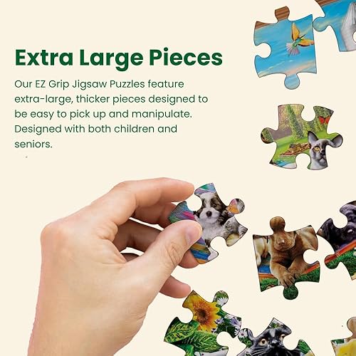 Miniatura 3 de MasterPieces - Rompecabezas de 300 piezas, formas grandes de agarre EZ, Moo Love, divertido para adultos, personas mayores, familia, niños, acabado