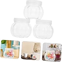 Vista 4 de DOITOOL Tarro de calabaza para mascotas, tarros de vidrio herméticos Navideños, contenedor transparente, cajas de panadería de Halloween, recipiente