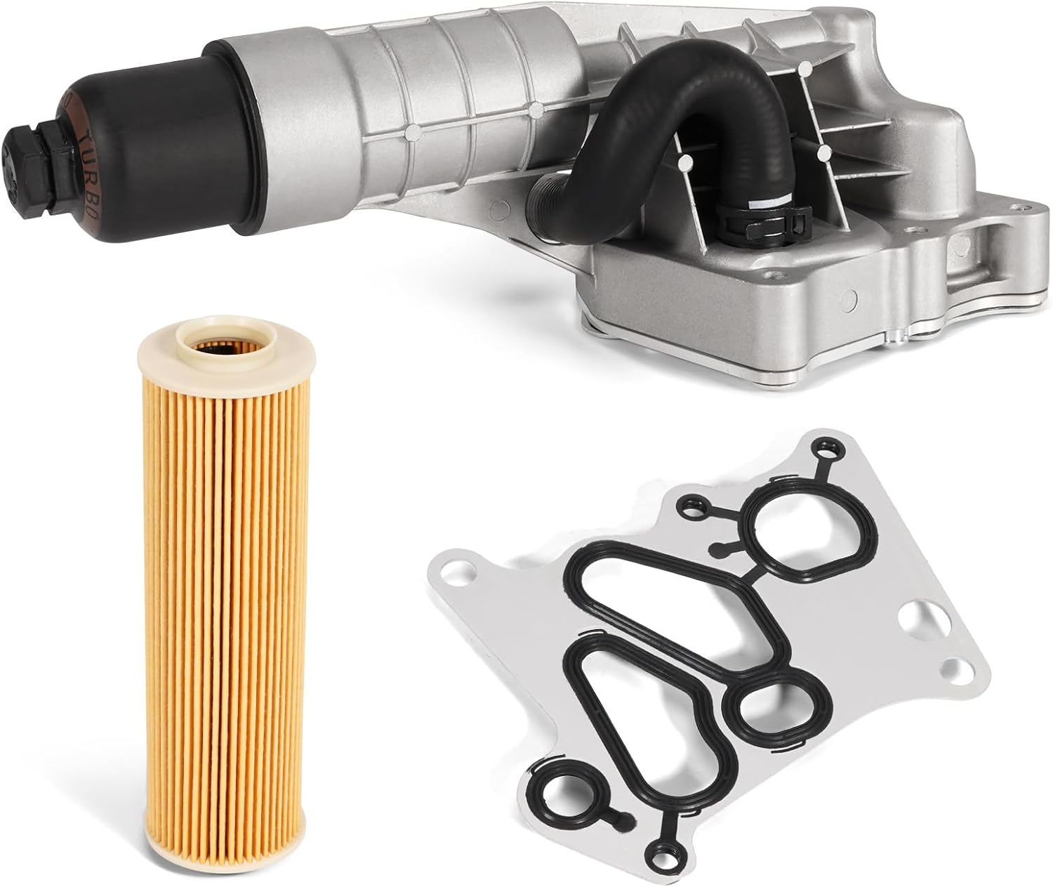 2711801410 Aluminum Engine Oil Cooler and Oil Filter Housing,Compatible with Mercedes-Benz C250 SLK250 1.8L 2012 2013 2014 2015,with O-ring Seals