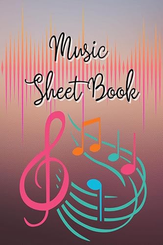 Music Sheet Book : – Manuscript Paper | Blank sheet Music Notebook | 100 Pages 12 Staves per Page | Full 8,5'' wide x 11'' high