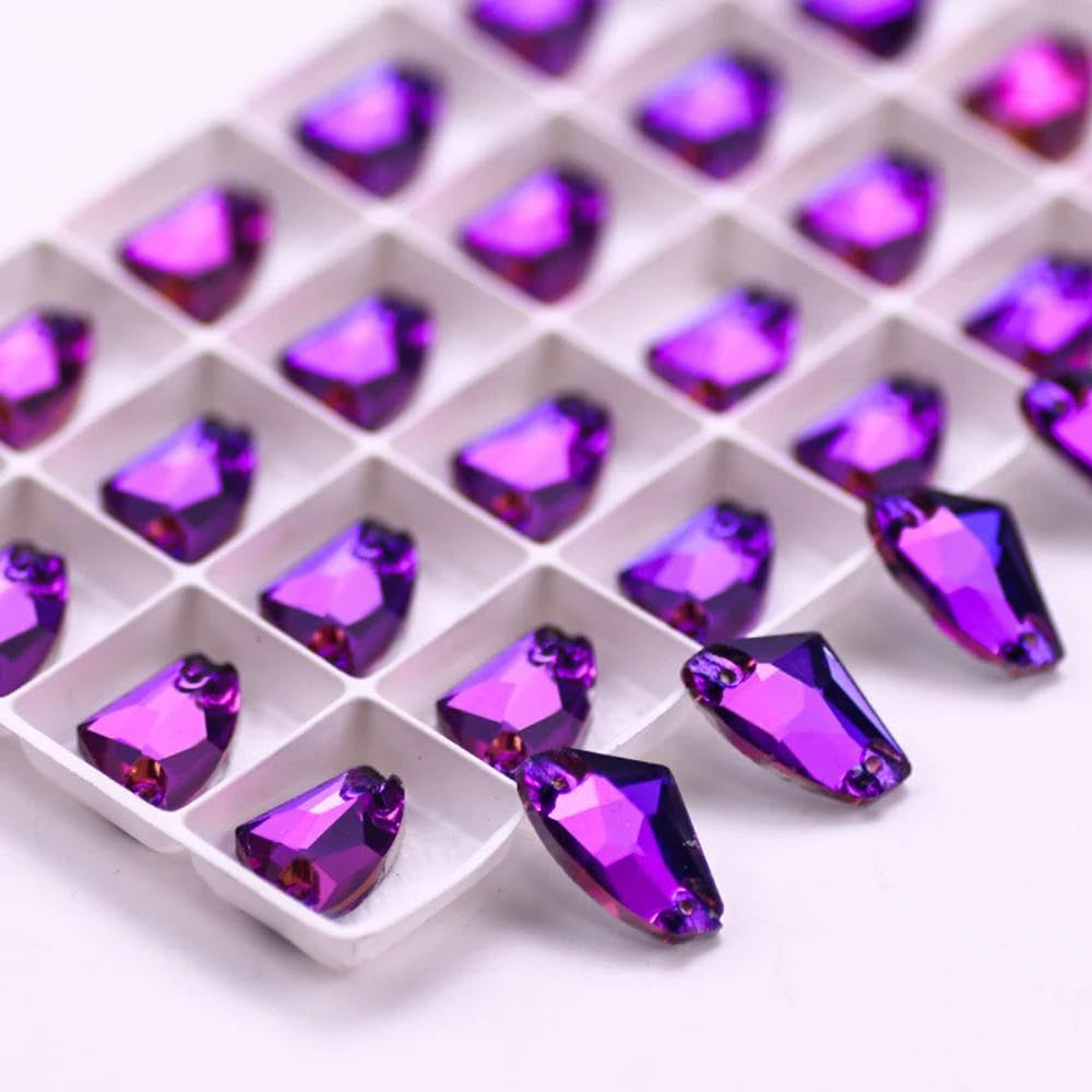 Strass à coudre en cristal haut de gamme à deux trous pour finitions de haute couture