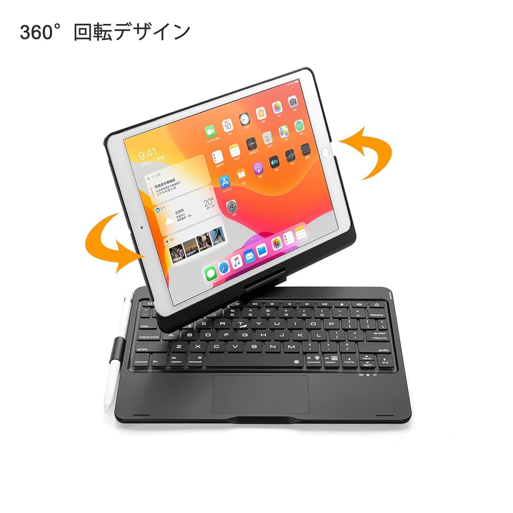 iPad 10.2インチ マジックキーボード ケース 日本語配置 360度回転式 615B97sL0nL._UF350,350_QL80_.jpg