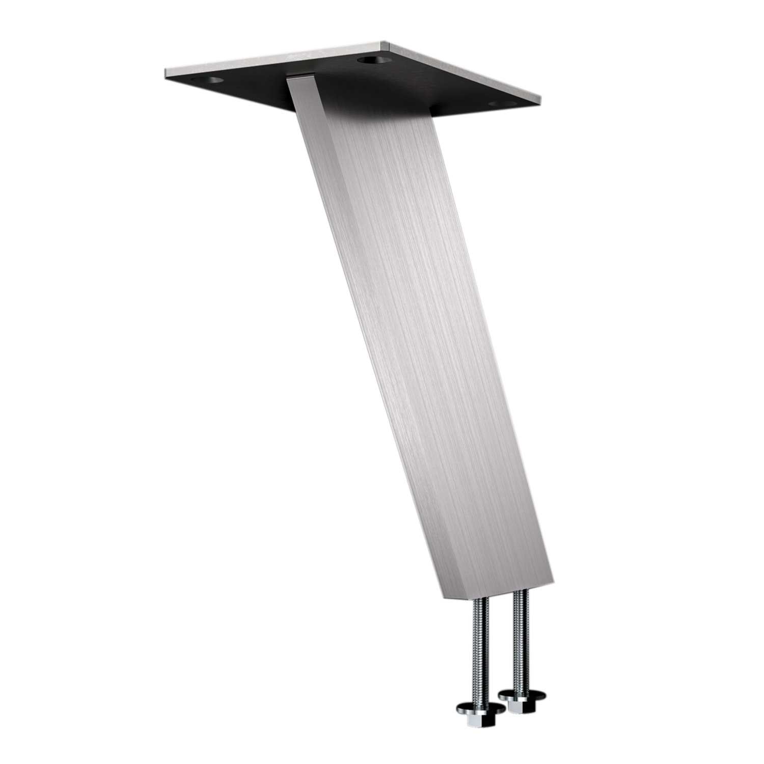 Bar-Konsole KORFU schräg 60° | 60x10 mm | Edelstahl gebürstet | Höhe: 170 mm | 1 Stück