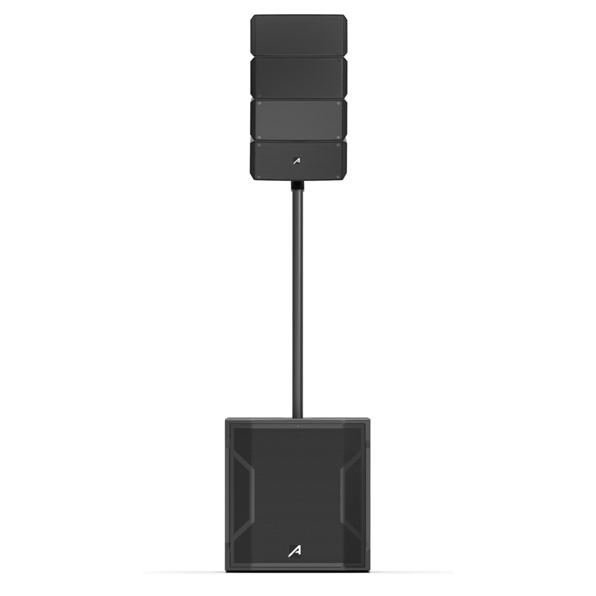 Audibax Seattle 500 - Set di Altoparlanti Stereo per Sistema PA - Line Array Compatto - Sistema a Colonne Attive - Potenza Subwoofer 300W RMS e Altoparlanti 100W+100W RMS - Connessione Bluetooth