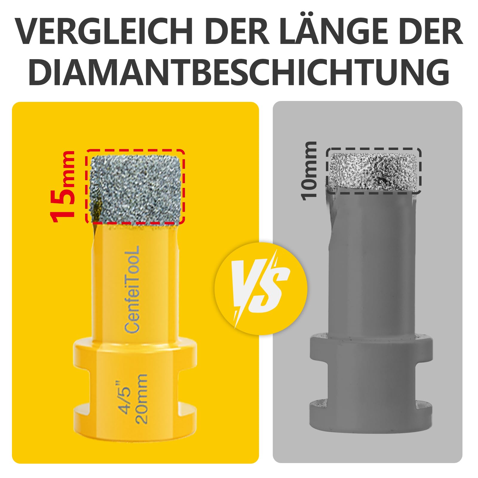 Juego de brocas para azulejos de diamante versión mejorada