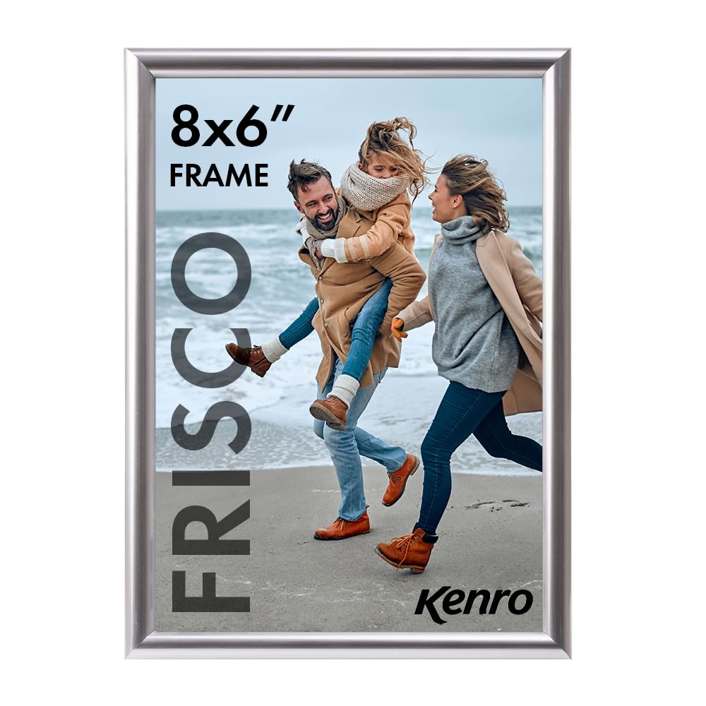 Kenro X 6 (20 X 15Cm) Frisco Photo Frame - Size 8 Silver Fr1520s