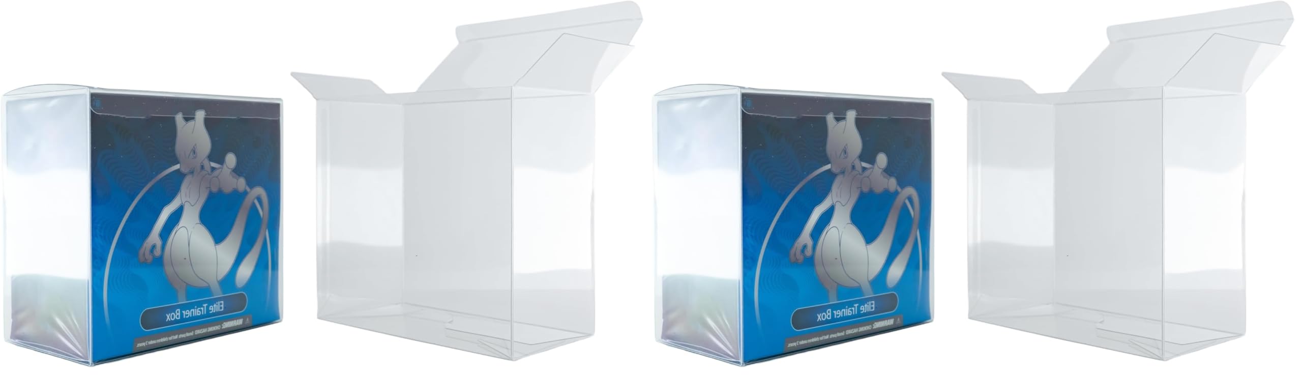 PET Schutzbox Elite Trainer Box 20er Pack – Transparente Hartplastik-Box für 19 × 16,7 × 9 cm – Kompatibel mit Pokémon ETB – Staubdicht, Stabil, Schutz für Sammlerboxen