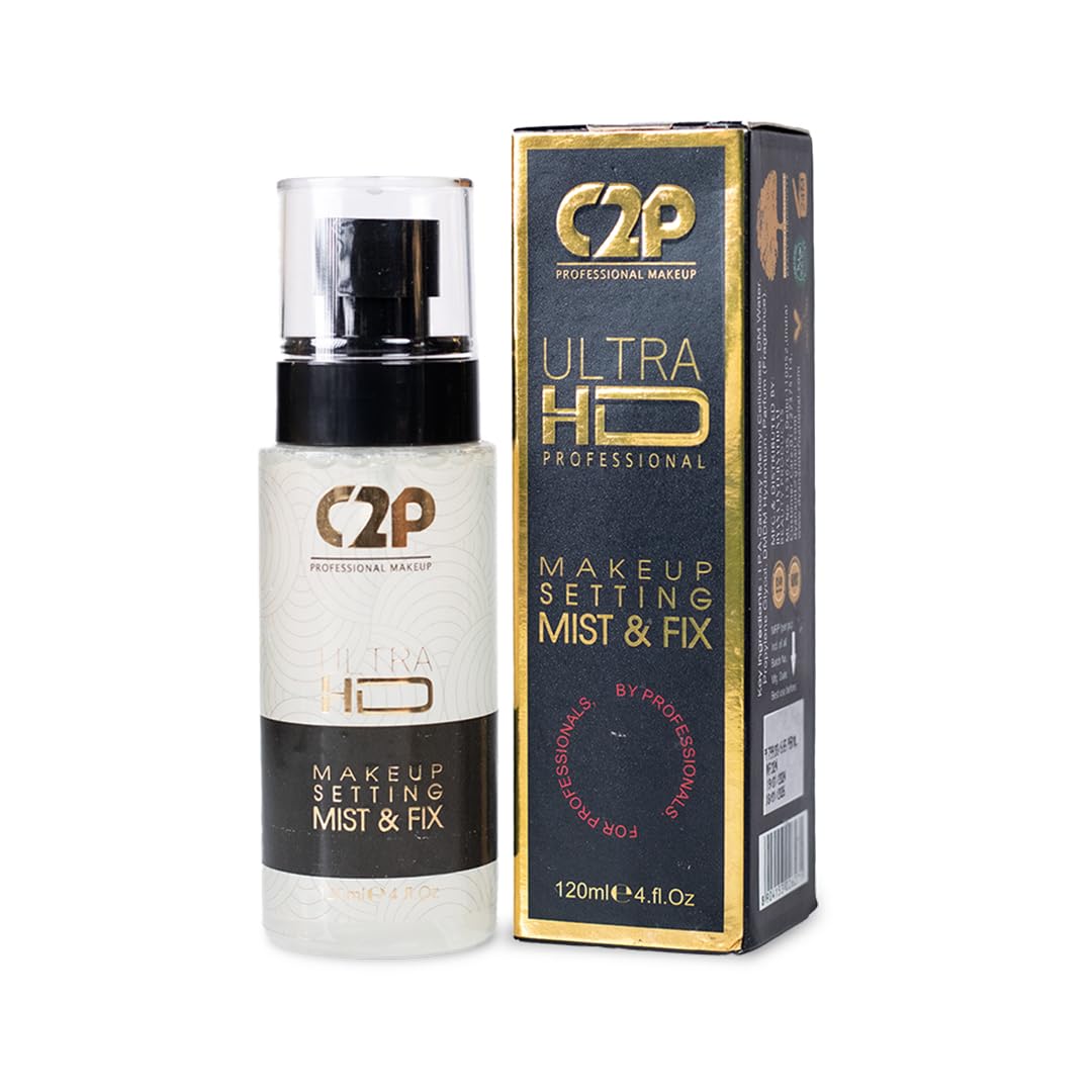 C2P Pro Makeup Fixer Spray After Makeup - 120ml | Mist & Fix Long Lasting Setting Spray for Women | Hydrating & Sweat Control | For All Skin Types | Vegan & Paraben Free