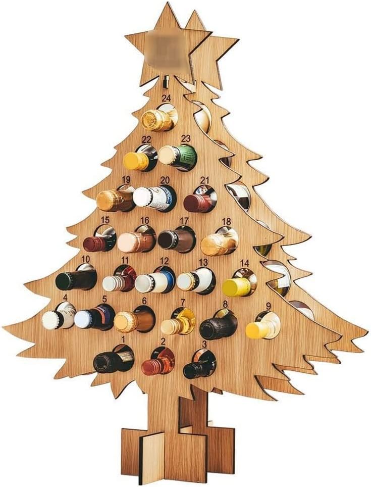 Soporte para Botellas de Vino Árbol de Navidad