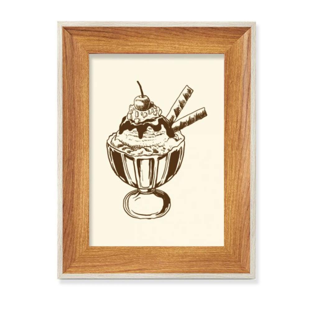 Cadre de Photo en Bois Crème Glacée pour Tableau d'Art Salon