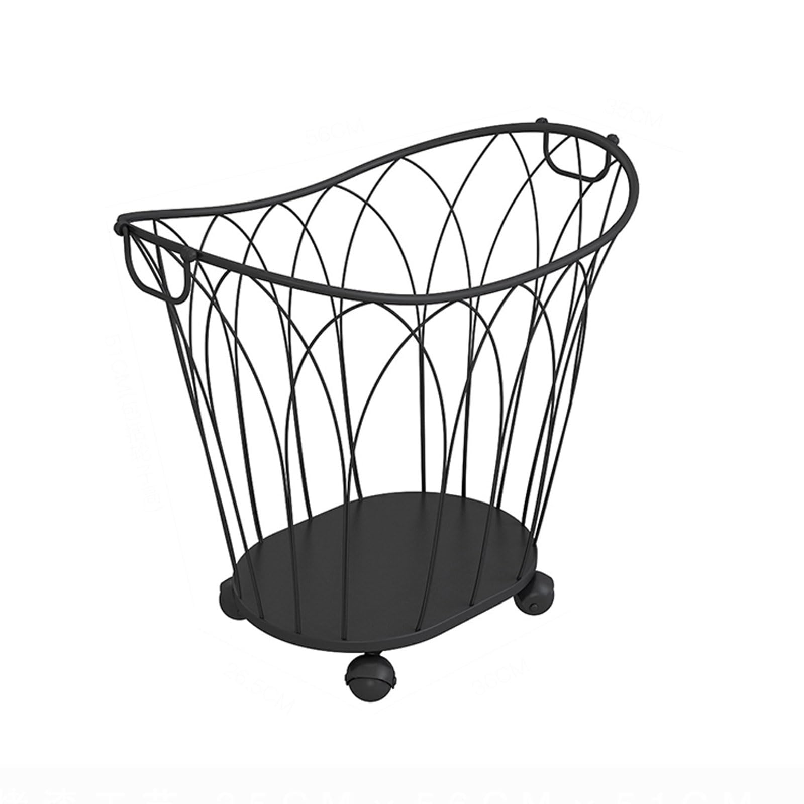 Kosz na Pranie Metalen rollende wasmand op wielen Scandinavische luxe wasmand Stevige ijzeren kunst Vuile klerenmand met metalen handvat Deken Speelgoedorganisator voor woonkamer Pojemnik