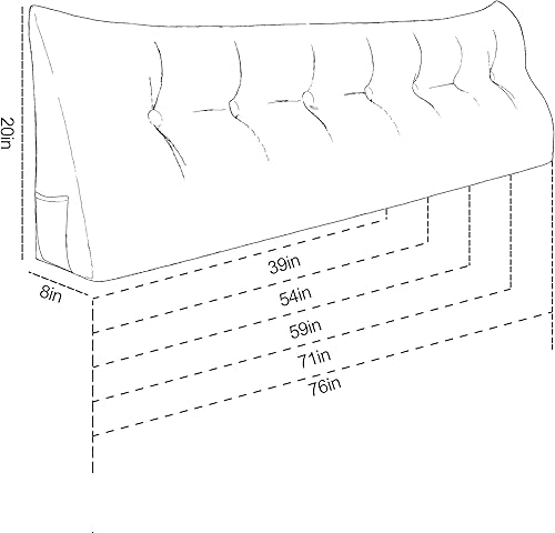 Miniatura 7 de YXCSELL Almohada de cuña para cabecero, tamaño King, almohada de lectura triangular grande para sentarse en la cama, almohada de sofá cama, respaldo