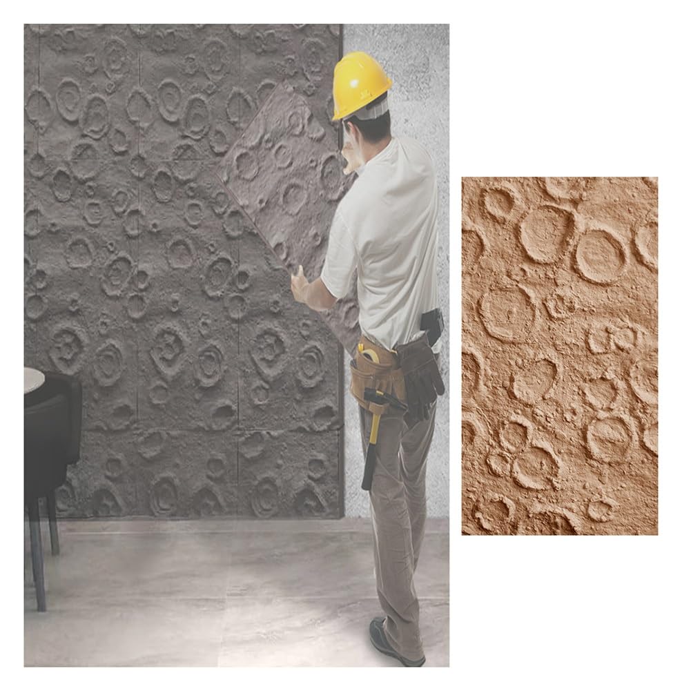 Paneles de pared de piedra sintética artificial 3D, ladrillo de acento de chapa de piedra sintética, panel de pared con textura de efecto de ladrillo natural para bricolaje y mejoras del hogar