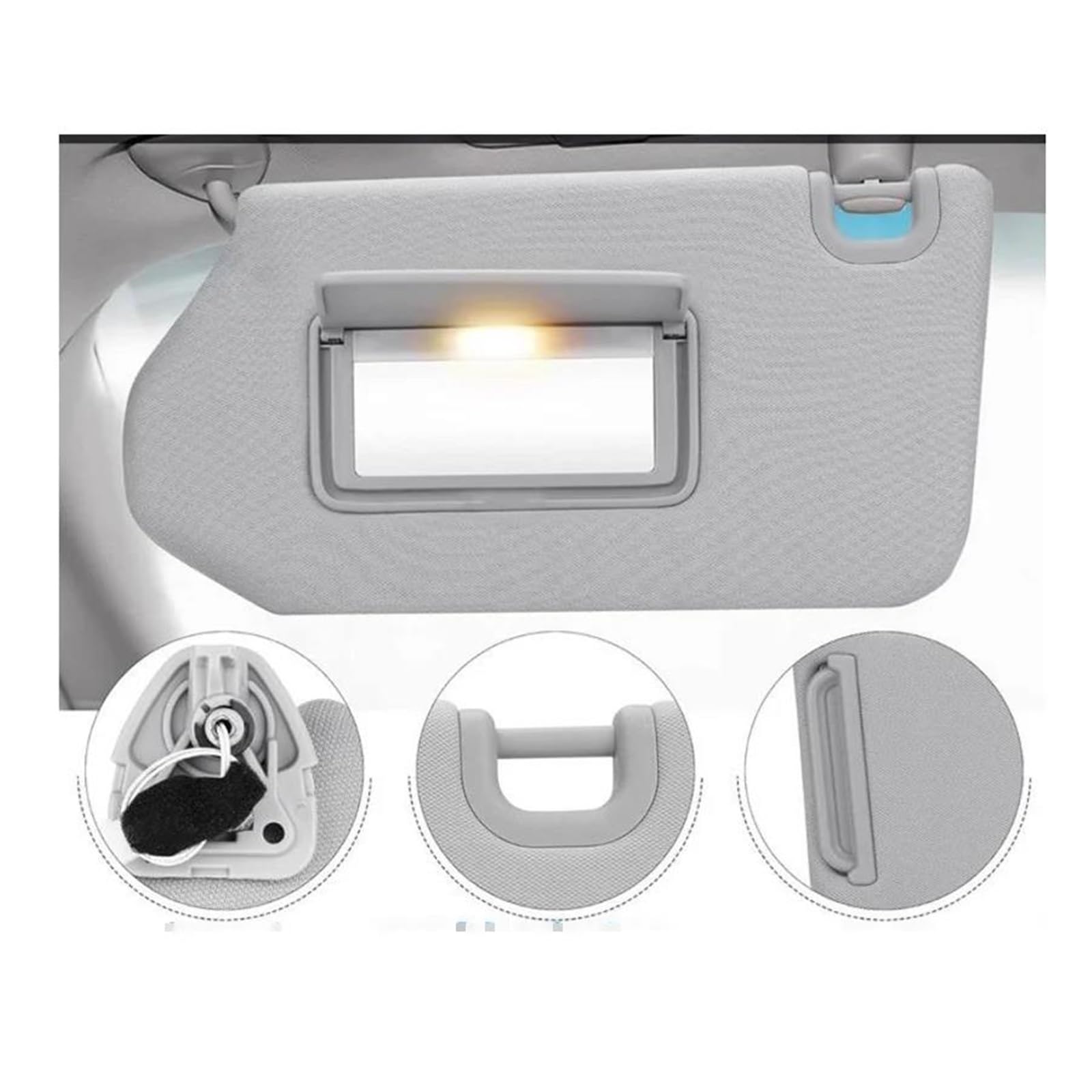 Sonnenschutz Auto Sonnenschutz Mit Make Up Spiegel Sonnenblende Für Nissan Für Pathfinder R5212 2012 2013 2014 2015 2016 2017 2018 2019 Wärmedämmung(Beige,rechts)